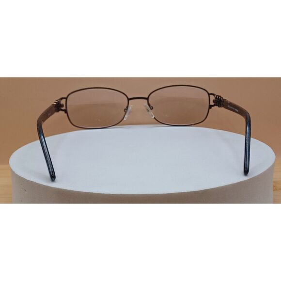 Modern Art Eyeglasses Frames A357 Brown 54-17-140 Metal and Rhinestone Frames - Picture 16 of 16